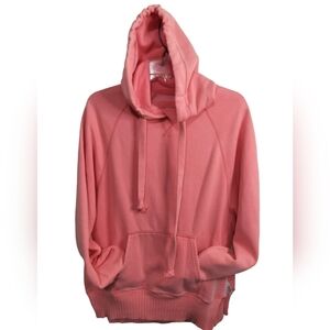 1925) American Eagle Salmon Pink Oversized Pullover Hoodie Size XS. Like New